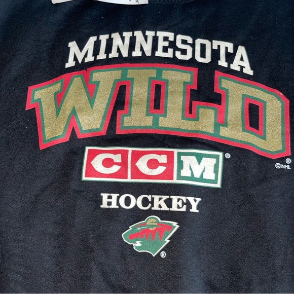NWT Vintage 90s Minnesota Wild Sweatshirt Oversized Youth Small - Picture 2 of 3